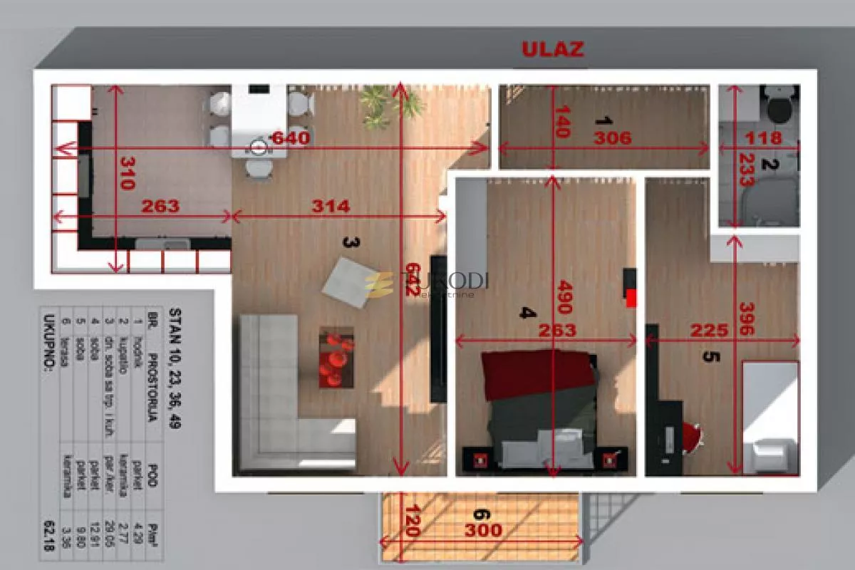 3,0 stan od 62m2 Nova Detelinara - photo 7