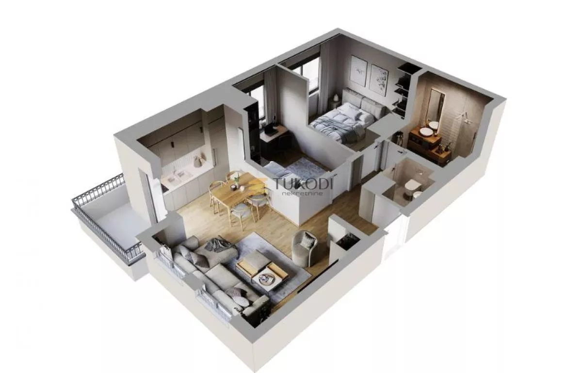 3,0 stan od 57,4 m² - Green Park Jakovo bez provizije - photo 5